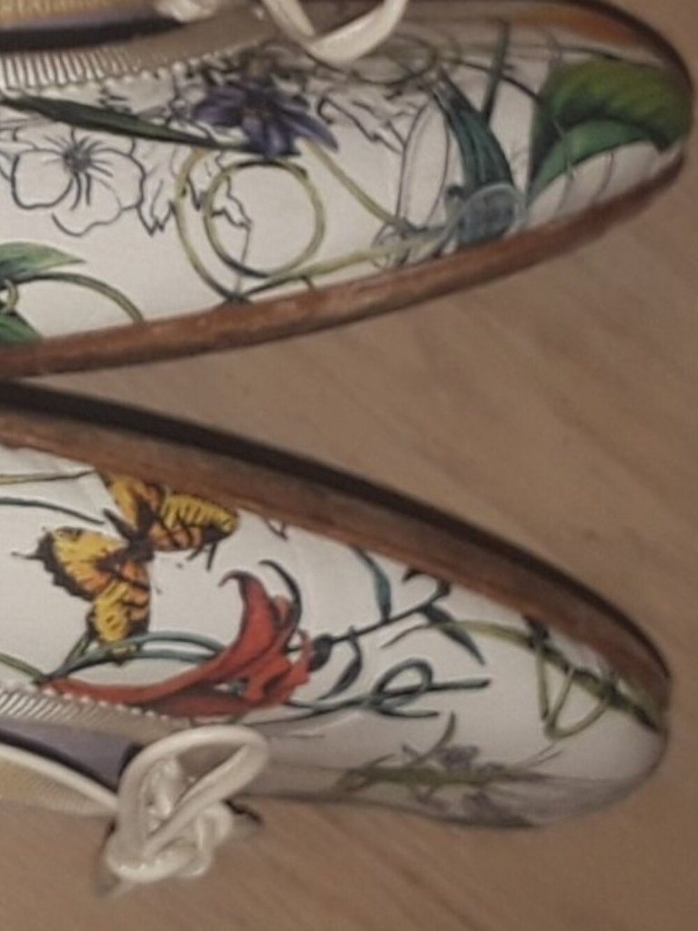 RARE Gucci flora LOGO ballet flats floral 39 or US 8.5 vintage - Picture 5 of 13
